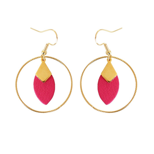 Boucles d’oreilles Lou Rose fuchsia