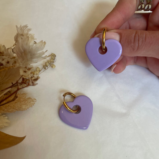 Boucles d’oreilles Rosa violet