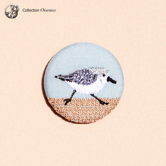 Broche petit format Bécasseau sanderling