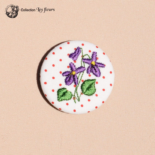 Broche petit format Les Violettes