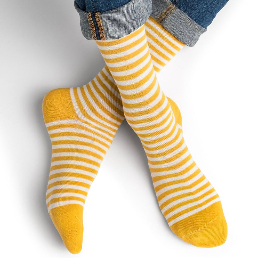 Chaussettes marinière jaune T39/42 / T43/46