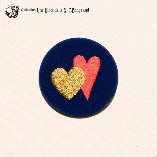 Broche grand format Cœur à coeur