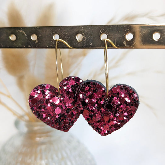 Boucles d'oreilles Grande Suzzi pourpre