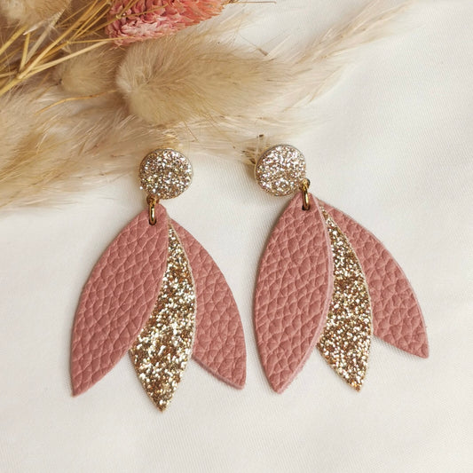 Boucles d'oreilles Gaëlle rose