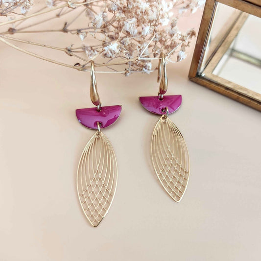 Boucles d’oreilles L’Audacieuse fuchsia