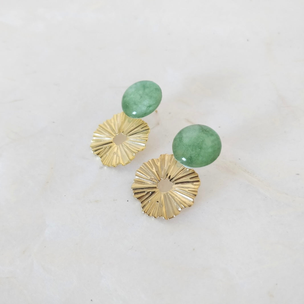 Boucles d'oreilles Pensée Vert