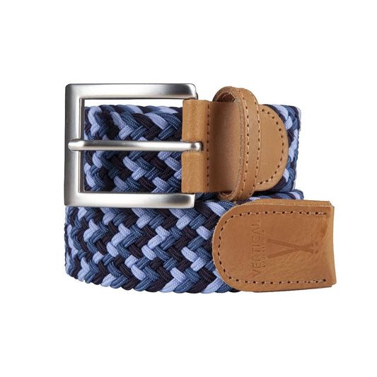 Ceinture tressée élastique bleu, bleu, bleu