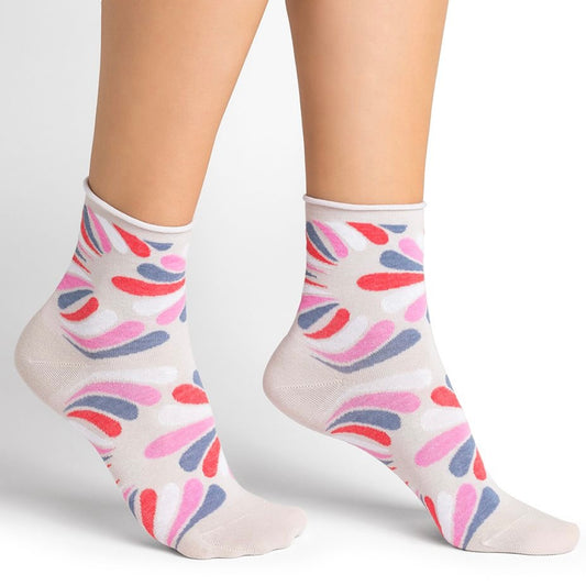 Chaussettes crème Flower Power T36/38 / T39/41