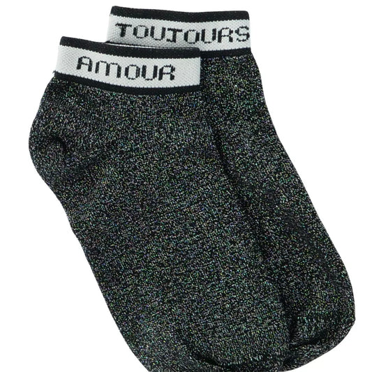 Socquettes amour toujours noir T36-41