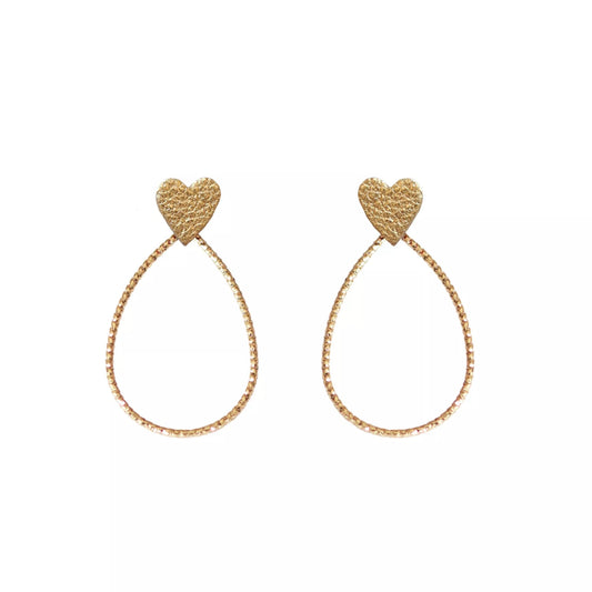 Boucles d’oreilles Cœur doré