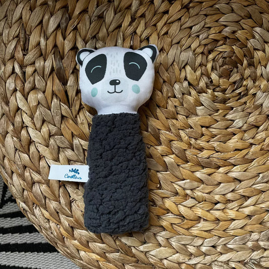 Hochet Panda Teddy Gris