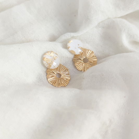 Boucles d'oreilles Pensée Papyrus Gold