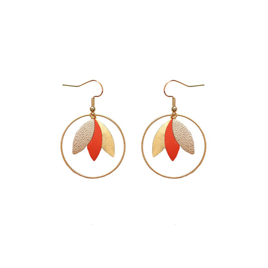 Boucles d’oreilles Louise orange