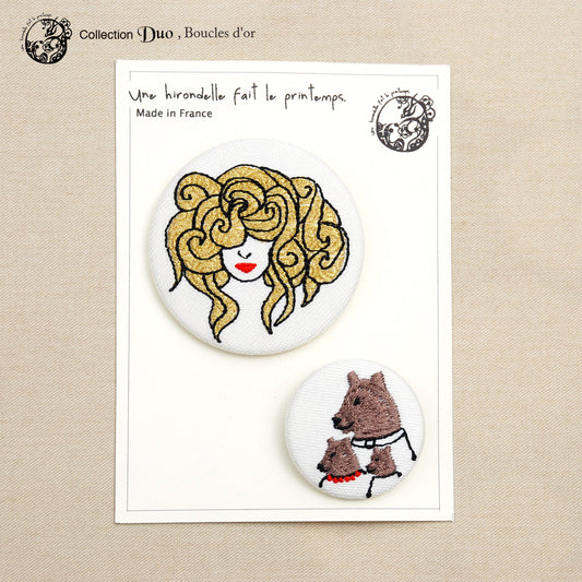 Duo de broches Boucles d'or - Do you speak français ?