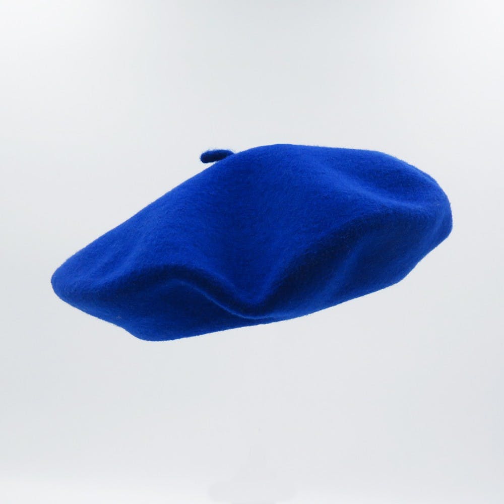 Béret bleu royal 100% laine - TU