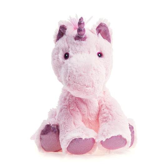 Peluche bouillotte Licorne rose