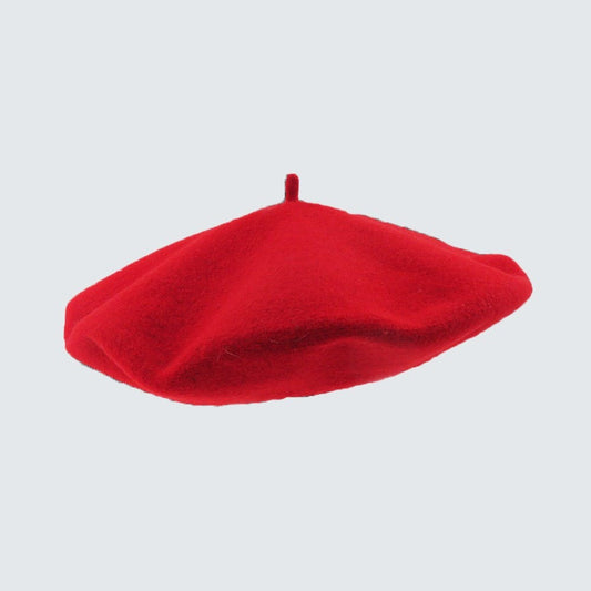 Béret rouge 100% laine - TU